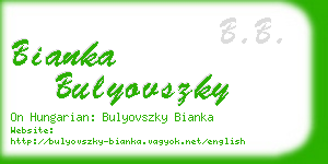 bianka bulyovszky business card